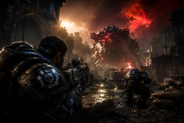 Gears of War: E-Day PC showcasing RTX ray tracing and DLSS visuals