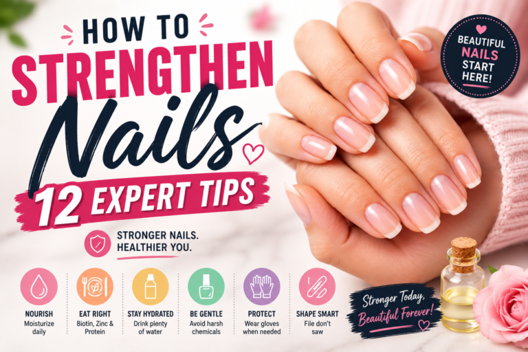 Hands with short natural healthy nails being moisturized with oil