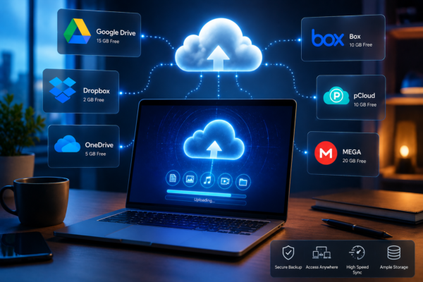 Cloud storage service logos