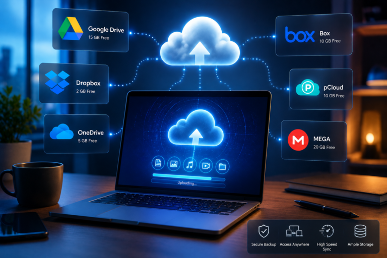 Cloud storage service logos