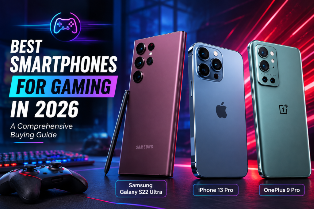 Gamers playing on smartphones