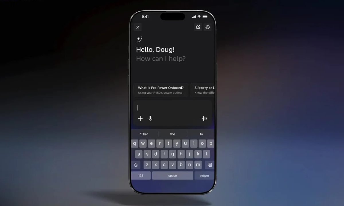 Ford AI assistant helping with dashboard warning lights on a car