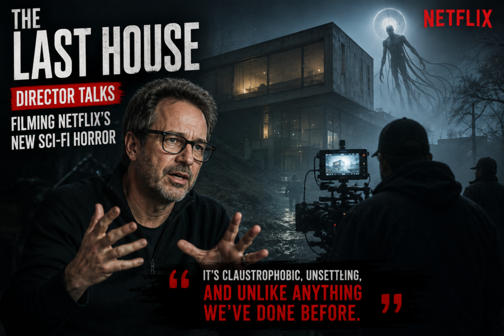The Last House family trapped in a house with a mysterious rain outside on Netflix